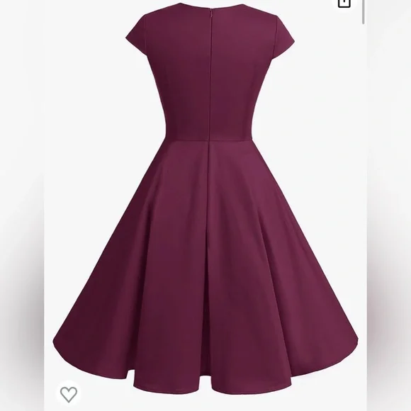 NWOT - Bbonlinedress Women Short 1950s Retro Vintage Cocktail Party Swing Dress - Picture 3 of 5